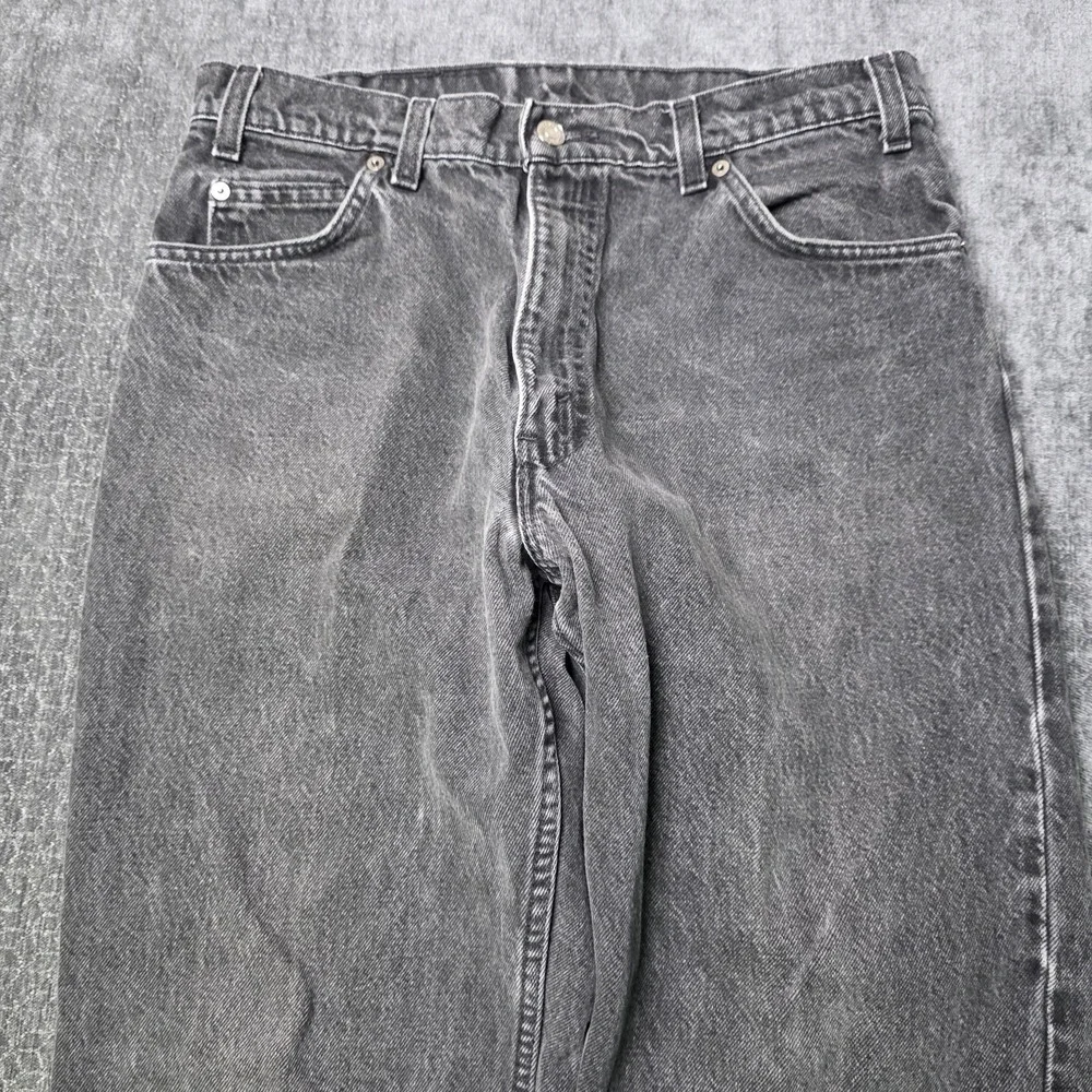 Vtg Levis 550 Jeans Mens 34x32 Fit 32x29 Black Orange Tab Relaxed 90s Denim USA